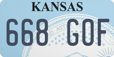KS license plate 668GOF