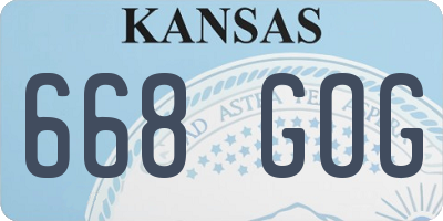 KS license plate 668GOG