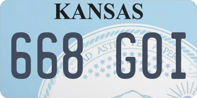 KS license plate 668GOI
