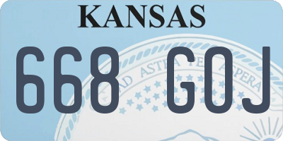 KS license plate 668GOJ