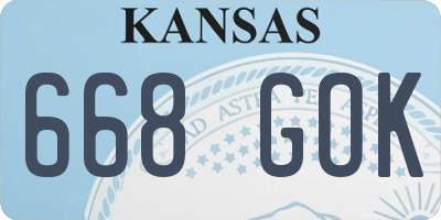 KS license plate 668GOK
