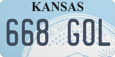 KS license plate 668GOL