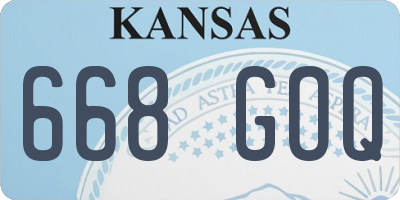 KS license plate 668GOQ
