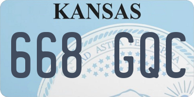 KS license plate 668GQC