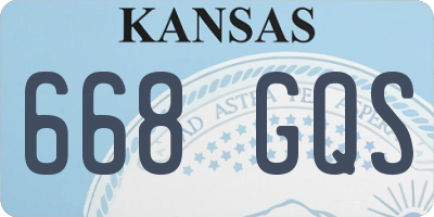 KS license plate 668GQS