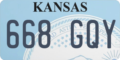 KS license plate 668GQY