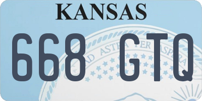 KS license plate 668GTQ