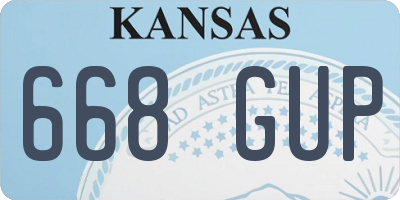 KS license plate 668GUP