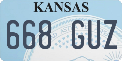 KS license plate 668GUZ
