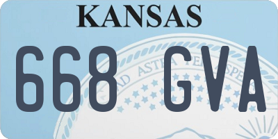 KS license plate 668GVA