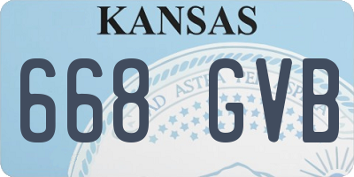 KS license plate 668GVB