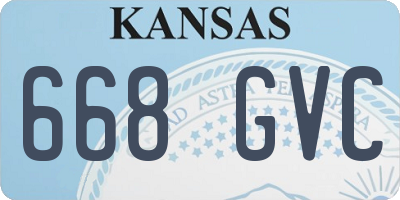 KS license plate 668GVC