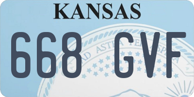 KS license plate 668GVF