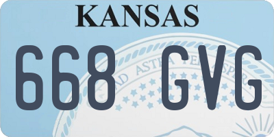 KS license plate 668GVG