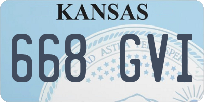 KS license plate 668GVI