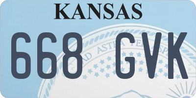 KS license plate 668GVK