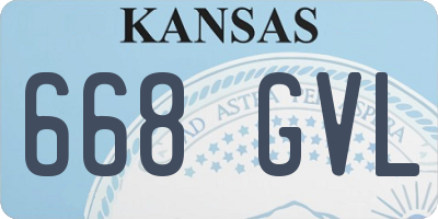 KS license plate 668GVL