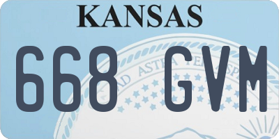 KS license plate 668GVM