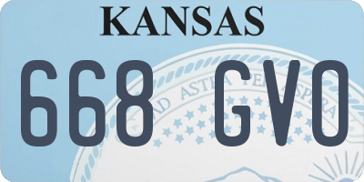 KS license plate 668GVO
