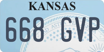 KS license plate 668GVP