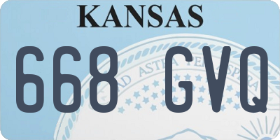 KS license plate 668GVQ