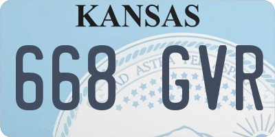 KS license plate 668GVR