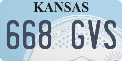 KS license plate 668GVS