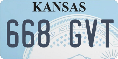 KS license plate 668GVT