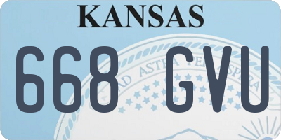KS license plate 668GVU