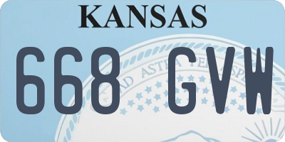 KS license plate 668GVW