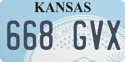 KS license plate 668GVX