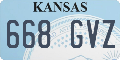 KS license plate 668GVZ