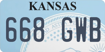 KS license plate 668GWB