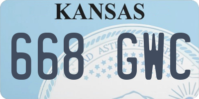KS license plate 668GWC