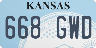 KS license plate 668GWD