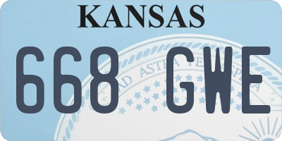 KS license plate 668GWE