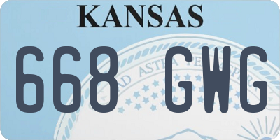 KS license plate 668GWG