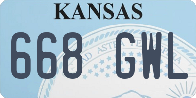 KS license plate 668GWL