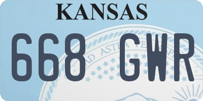 KS license plate 668GWR