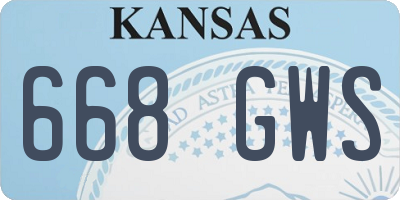 KS license plate 668GWS