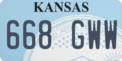 KS license plate 668GWW