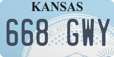 KS license plate 668GWY