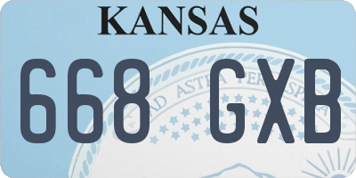 KS license plate 668GXB