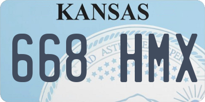KS license plate 668HMX