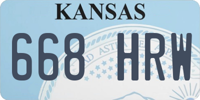 KS license plate 668HRW
