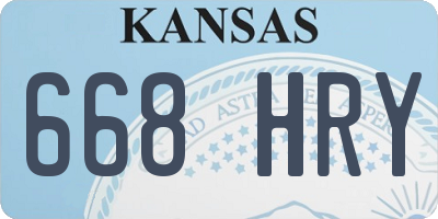 KS license plate 668HRY