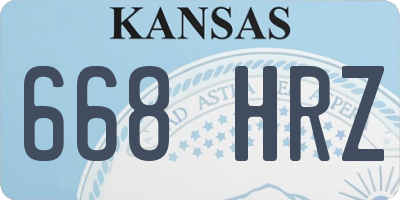 KS license plate 668HRZ