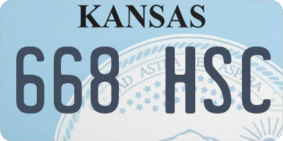 KS license plate 668HSC
