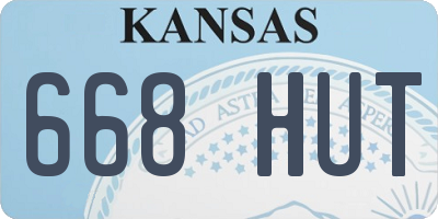 KS license plate 668HUT