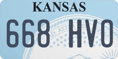 KS license plate 668HVO